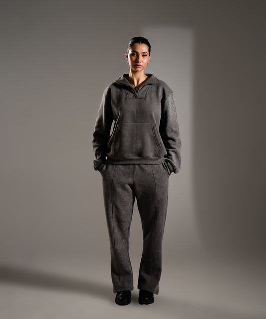 HALF-ZIP SWEATSUIT - SMOKE