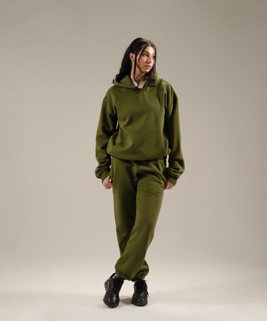 OVERSIZED SWEATSUIT - OLIVE
