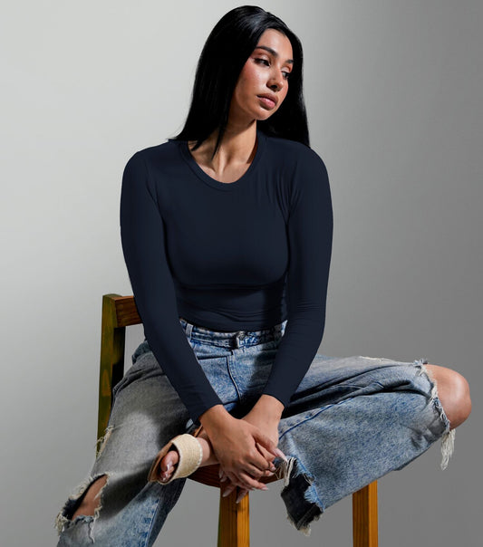 LONG SLEEVE T-SHIRT - NOCTURNE BLUE