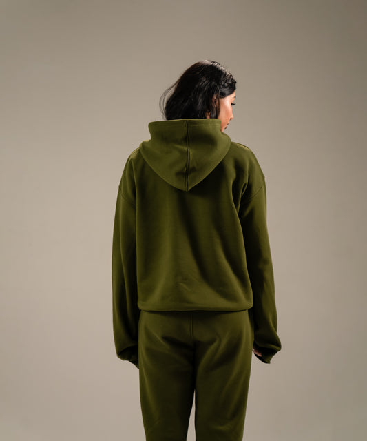 OVERSIZED HOODIE - OLIVE